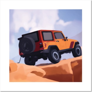 Jeep Wrangler offroading in Moab Posters and Art
